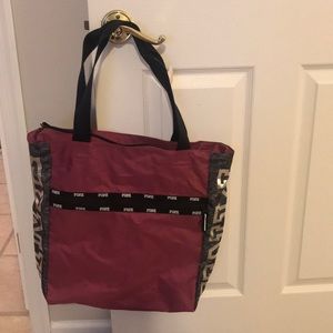 Victoria’s Secret Maroon Zip Up tote bag